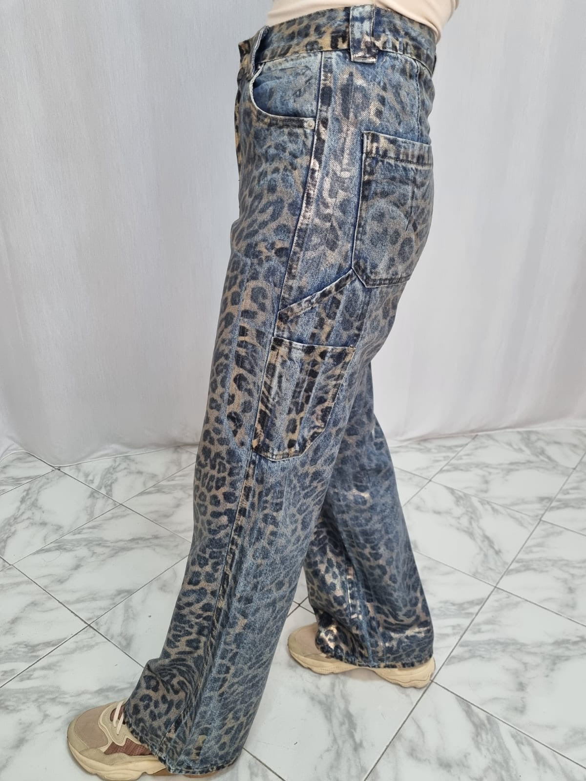 Jeans Cargo Laminato