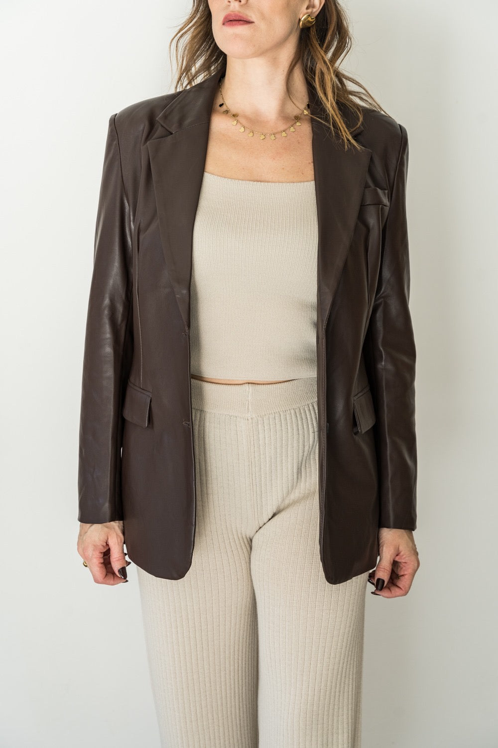 GIACCA ECOPELLE MARRONE