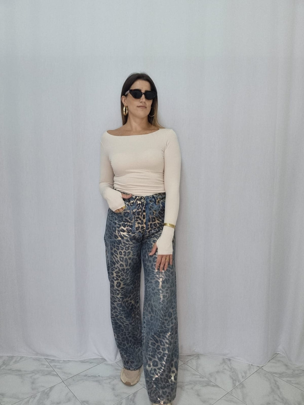 Jeans Cargo Laminato