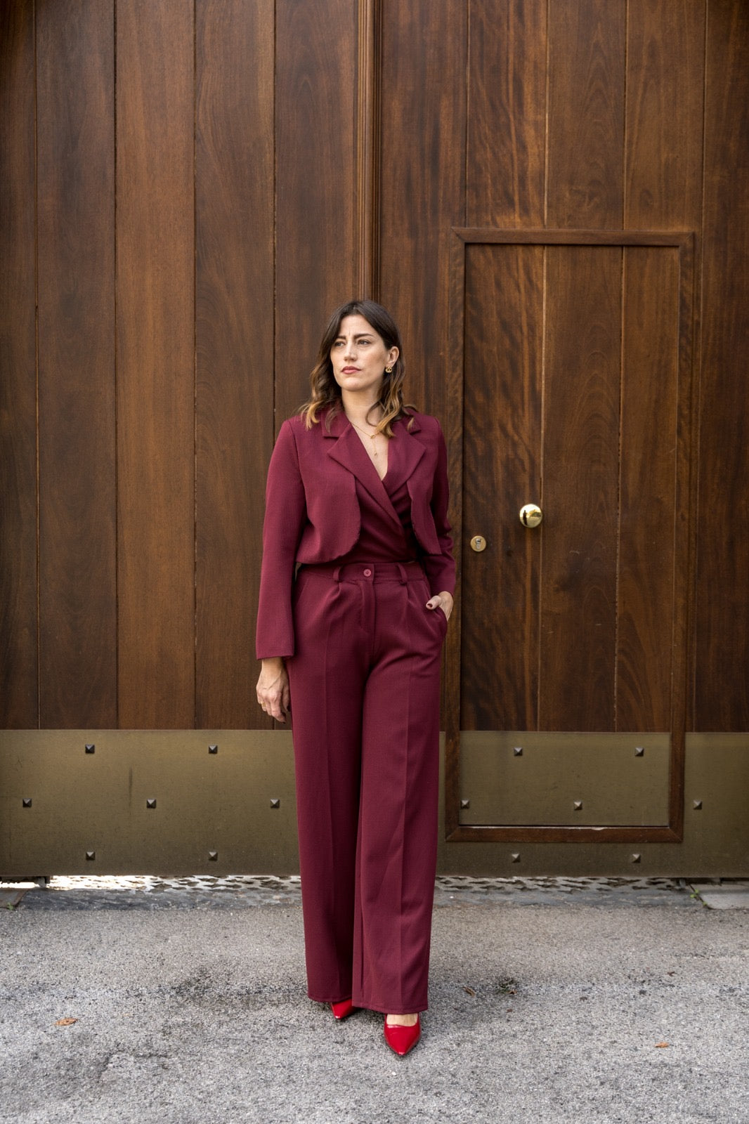 TAILLEUR SOFI COLORE BORDEAUX