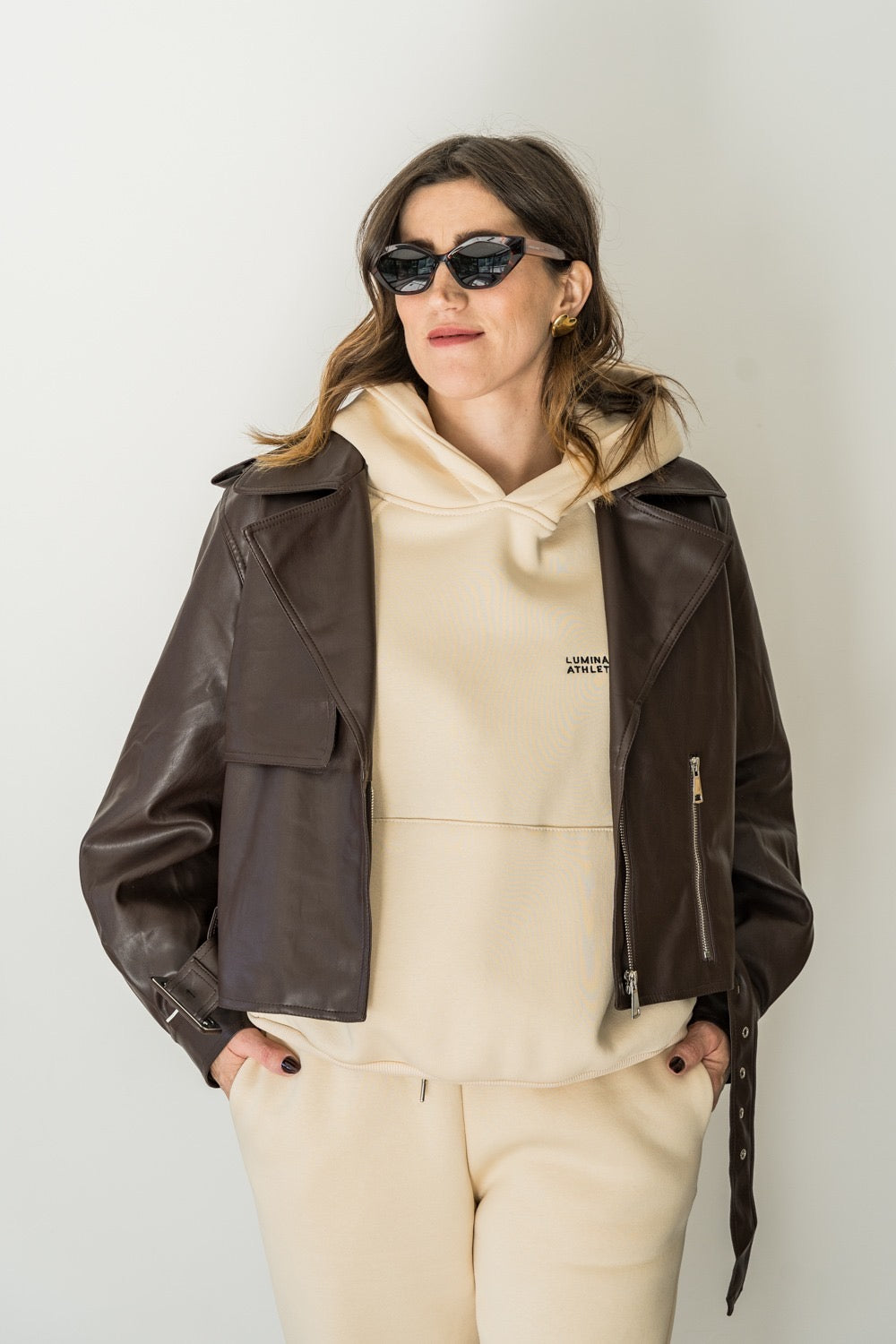 CHIODO ECOPELLE MARRONE